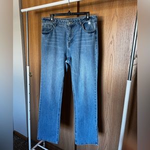 High Rise Jeans with Slit